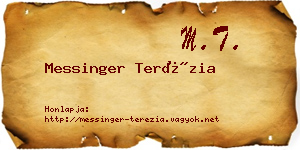 Messinger Terézia névjegykártya